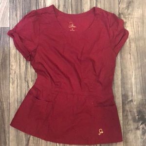 XS Rose Wine Jaanuu scrub top